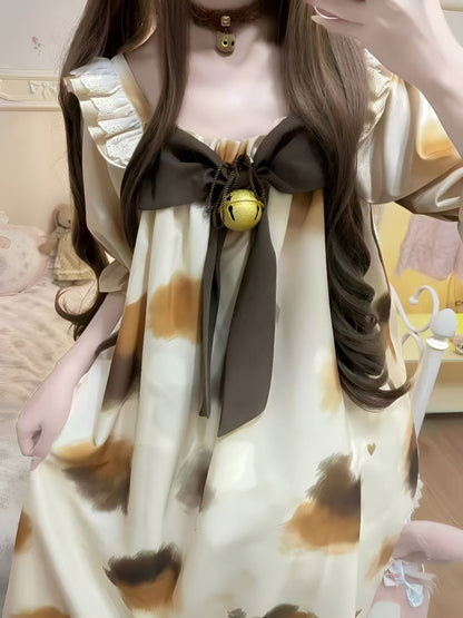 大人可愛いロリータ半袖パジャマワンピース