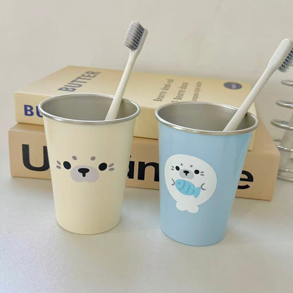 可愛いアザラシ304ステンレス歯磨きコップおしゃれギフト