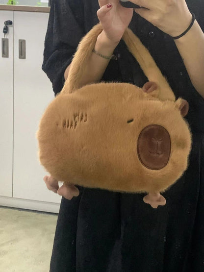 カピバラふわもこバッグ｜手提げ・肩掛け2WAY