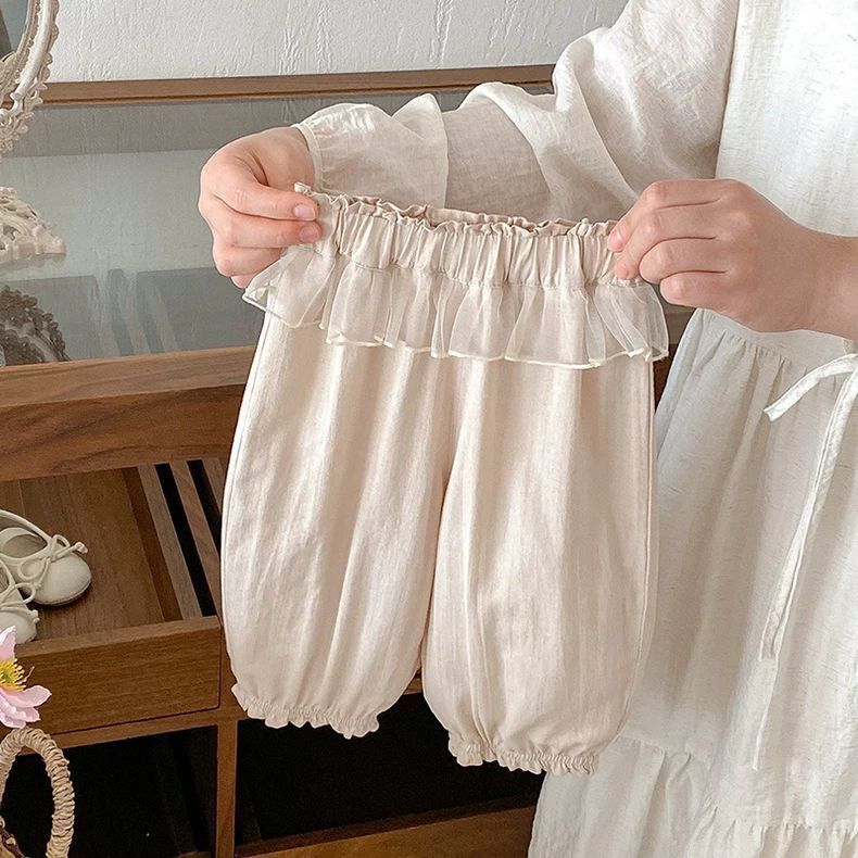 【快適】ベビー防蚊パンツ夏用薄手透湿長ズボン