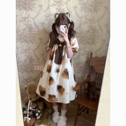 大人可愛いロリータ半袖パジャマワンピース