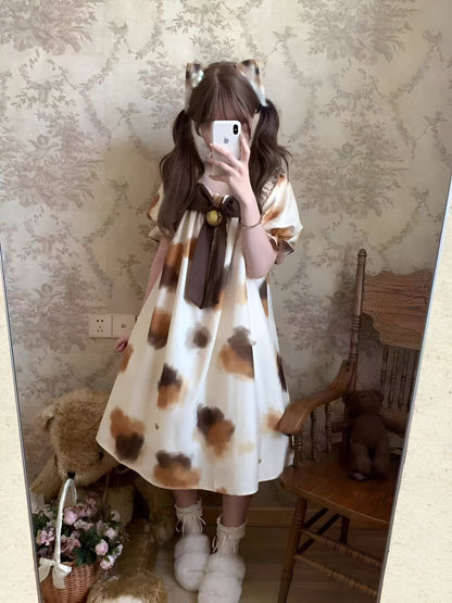 大人可愛いロリータ半袖パジャマワンピース