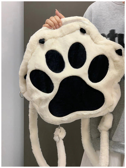 肉球デザインのふわもこ猫グッズリュック｜大容量で可愛い通学バッグ