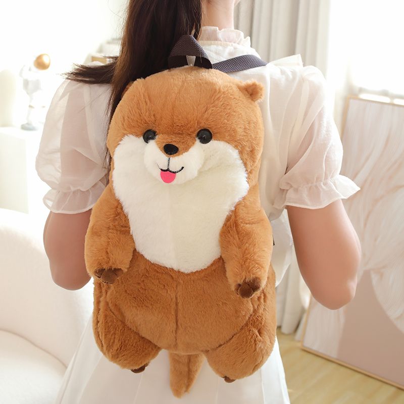 かわいいラッコぬいぐるみリュックミニバッグふわふわ小銭入れプレゼントポーチ