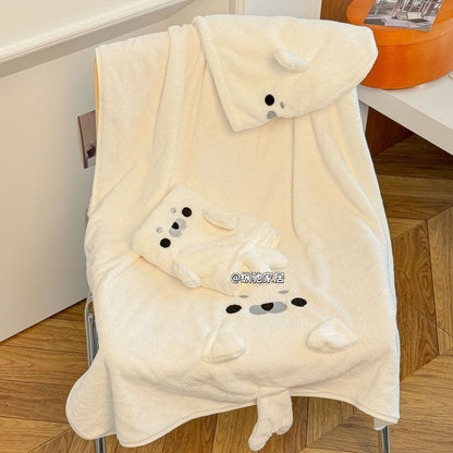 【3点セット】アザラシの吸水速干タオル＆ドライキャップ