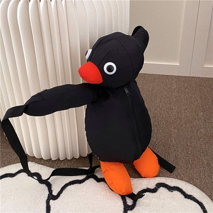 ペンギンファミリーぬいぐるみリュック｜大容量かわいいバッグ