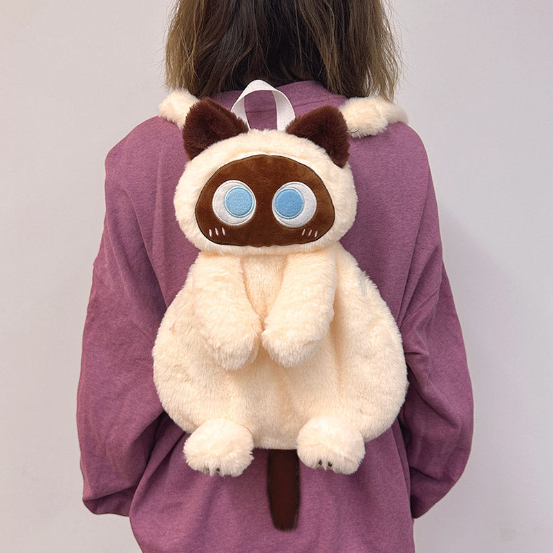 ねこキャラふわもこリュック猫グッズ｜学生・通学・女子向けカートゥーンバッグ
