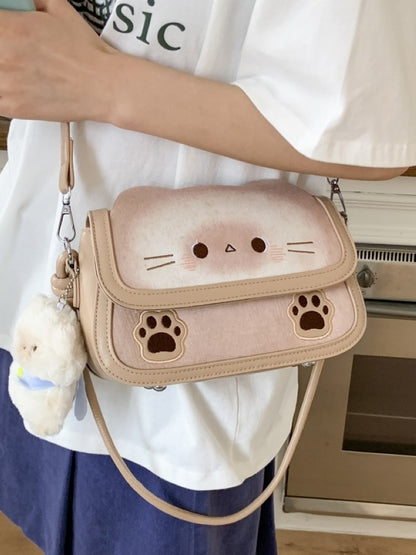 ねこトーストデザイン ミニバッグ猫グッズ｜手提げ＆斜めがけ対応 小さめショルダー