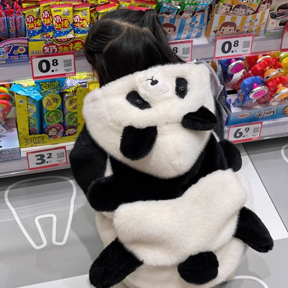 なりきりパンダもこもこ裏起毛の極暖ベビーコート