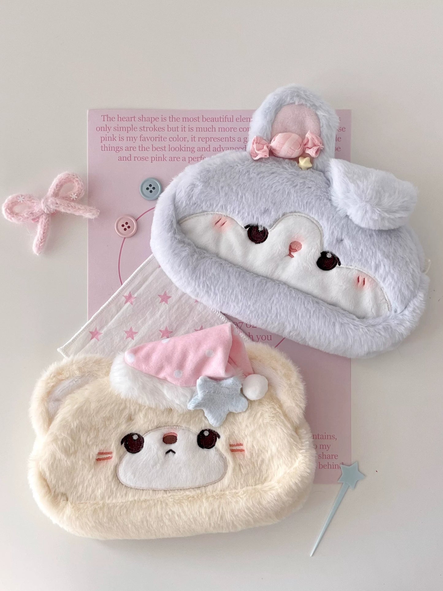 夢心地もこもこアニマルペンケース大容量収納コスメポーチ自分ご褒美ギフト