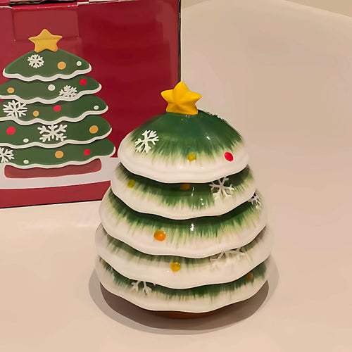 クリスマステーブルデコレーションツリー型陶器ディッシュセット食卓雰囲気作りギフト