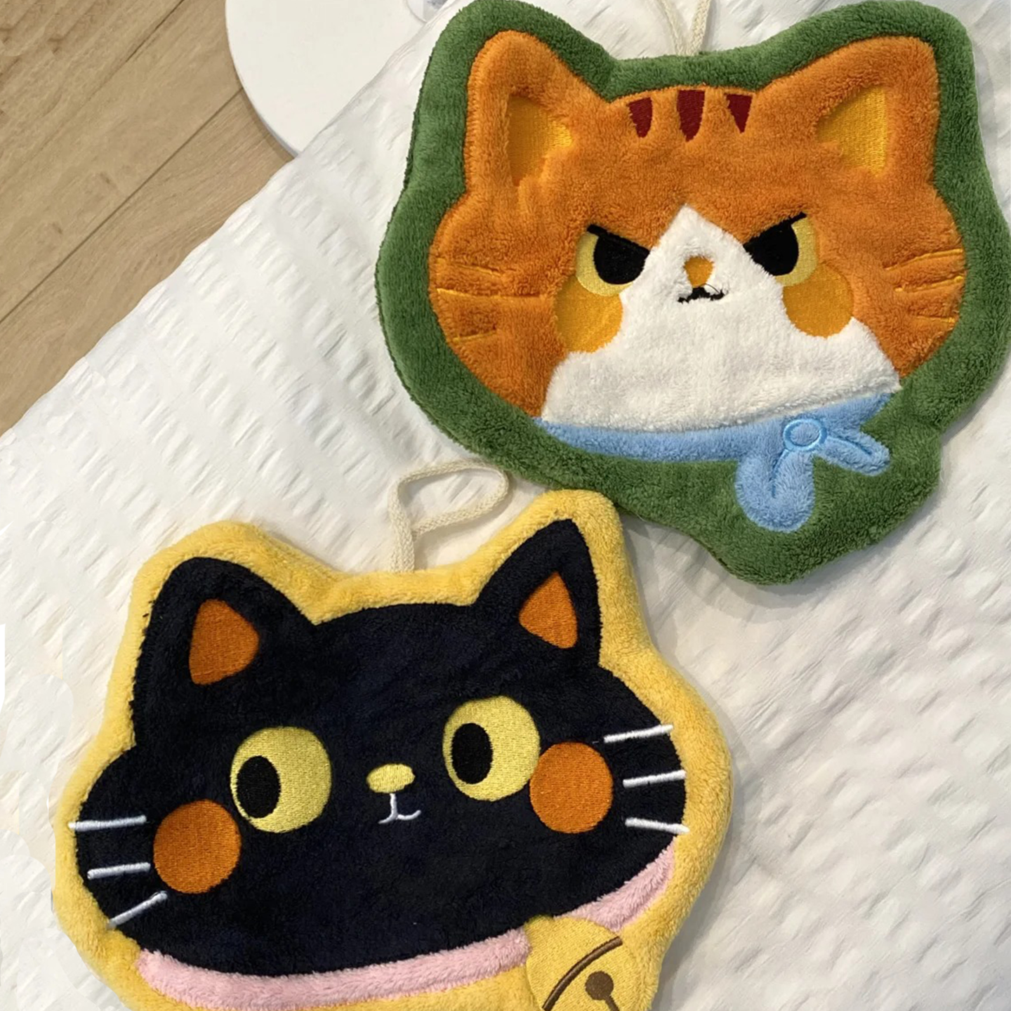 超吸水猫型ハンドタオル厚手可愛いキッチン洗面所ギフト自分へのご褒美