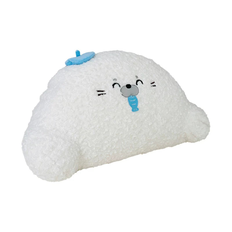 オリジナルかわいいアザラシ抱き枕ベッドソファ用大型背もたれ腰サポートクッション