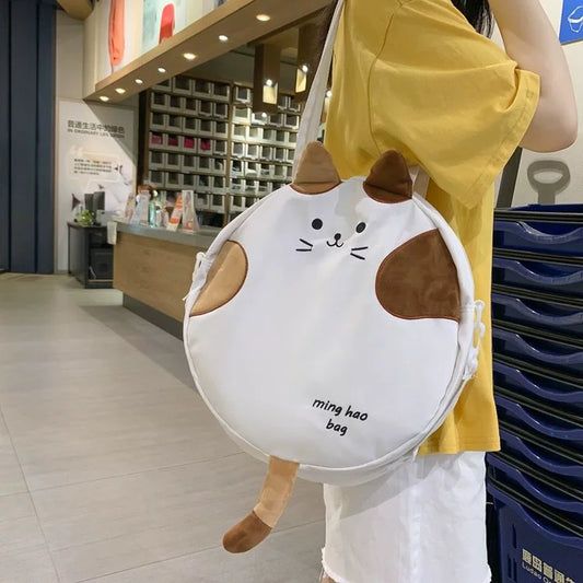 Large cat canvas bag | Great for students and those commuting to school 