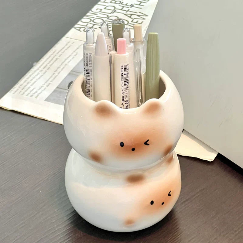 シャムネコ高見えコスメ収納デスクペン立て