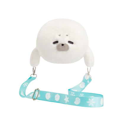 高品質ふわふわアザラシぬいぐるみショルダーバッグ