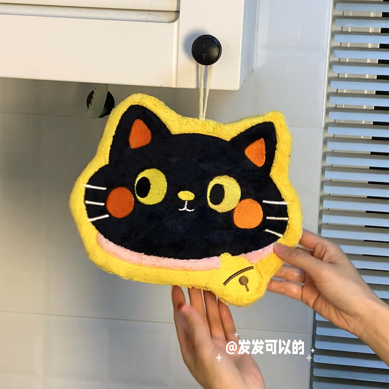 超吸水猫型ハンドタオル厚手可愛いキッチン洗面所ギフト自分へのご褒美