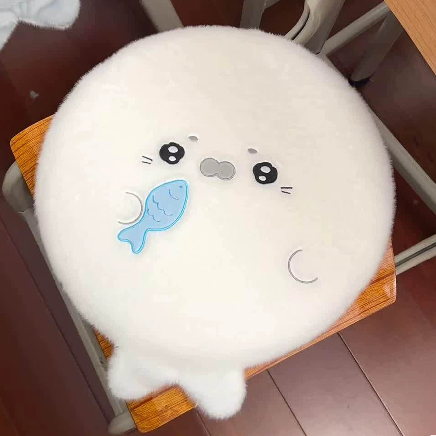 アザラシのふかふか厚手チェアクッション