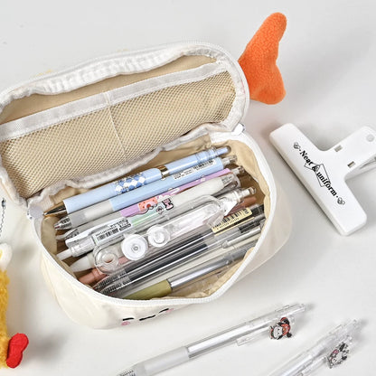 激可愛エビフライサーモンぬいぐるみペンケース大容量ポーチ小物入れ