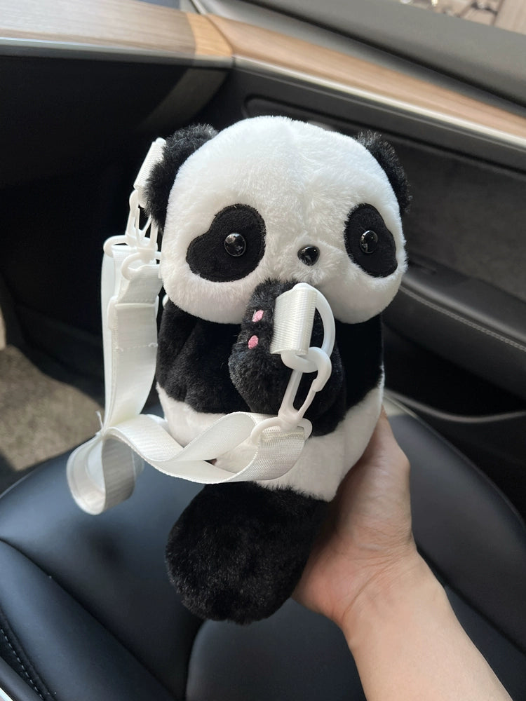 Capybara &amp; Panda Plush 2-Way Shoulder Bag | Cute Character Bag