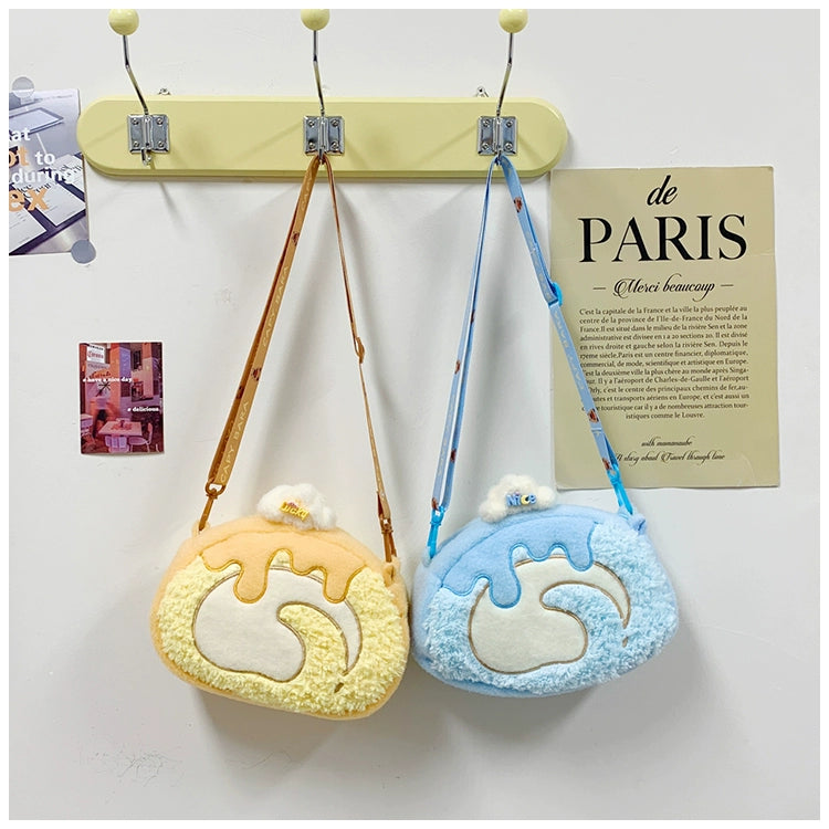 Roll cake style plush shoulder bag | A perfect gift for girls with a sweet tooth 