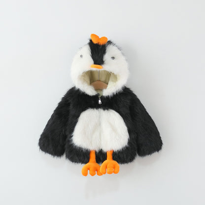 【なりきりペンギン】裏起毛の極暖ベビー・キッズコート