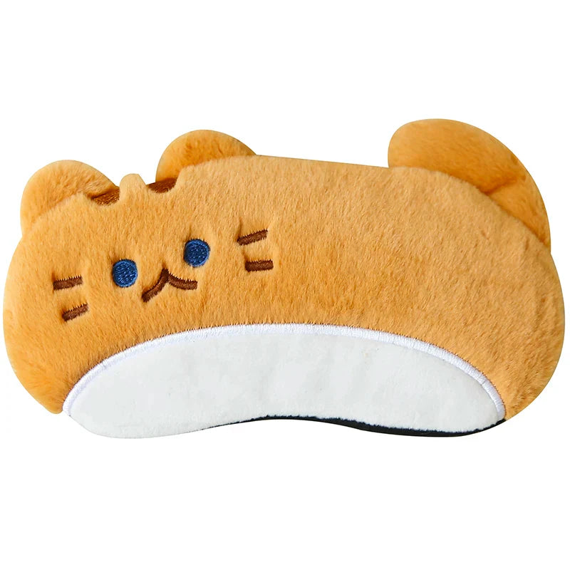 かわいいネコアイマスク快眠遮光温冷疲労回復昼寝