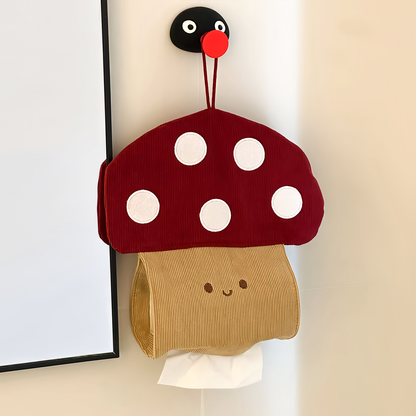 お部屋改造キノコ型壁掛けティッシュケース可愛すぎるマッシュルームファブリックカバー