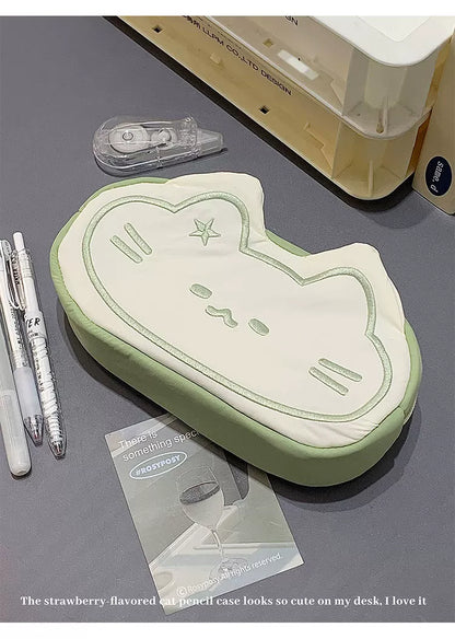 ほしねこデザイン大容量ペンケースかわいい学生文具収納ギフトにも最適