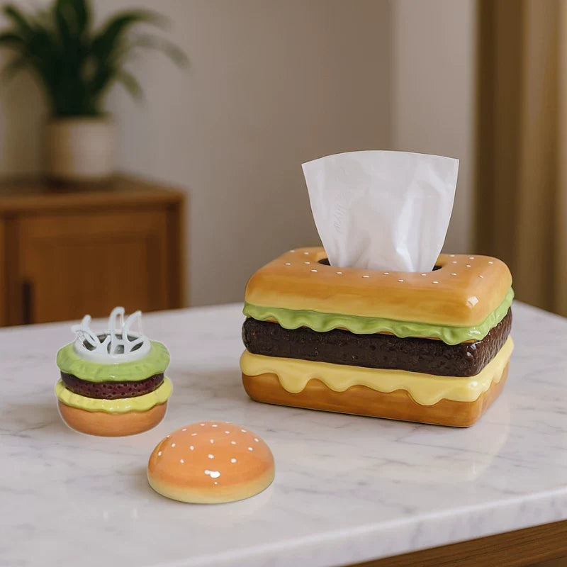 陶器製食パンモチーフティッシュケースリビング卓上可愛い高級感インテリア雑貨