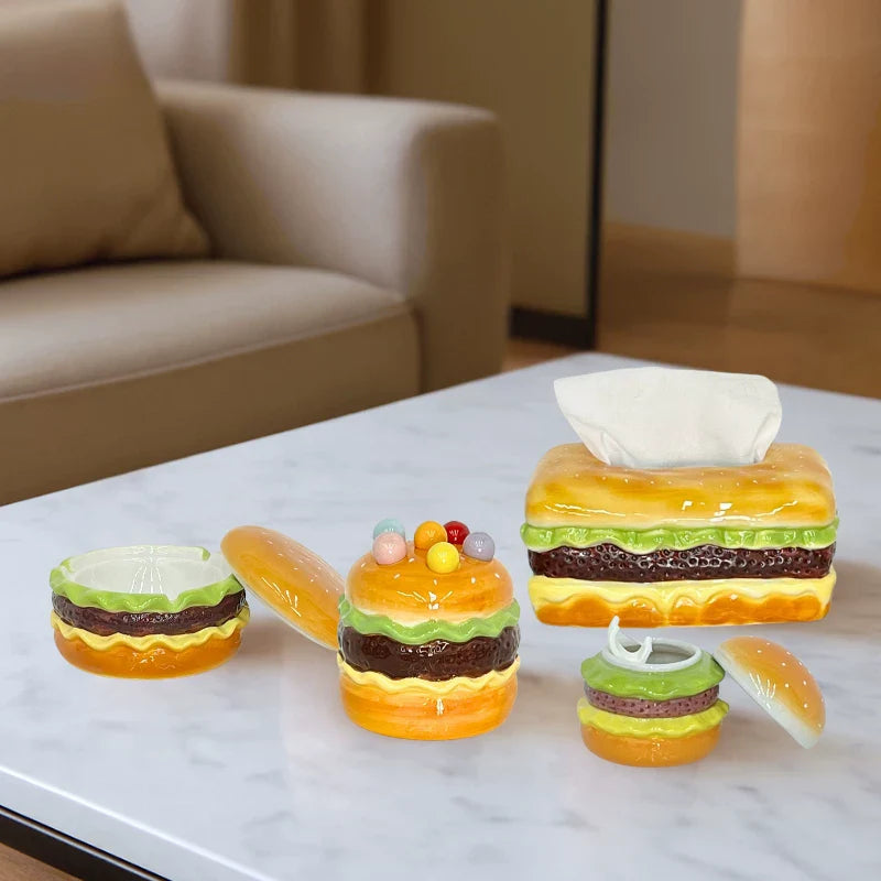 陶器製食パンモチーフティッシュケースリビング卓上可愛い高級感インテリア雑貨