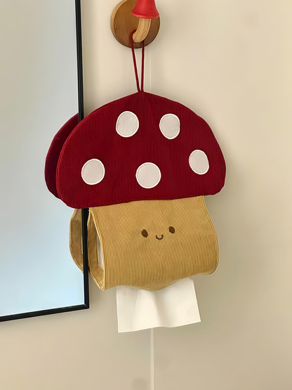 お部屋改造キノコ型壁掛けティッシュケース可愛すぎるマッシュルームファブリックカバー