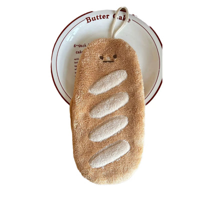 力パン型ハンドタオルキッチン洗面所用かわいいインテリアギフト自分へのご褒美