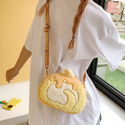 Roll cake style plush shoulder bag | A perfect gift for girls with a sweet tooth 