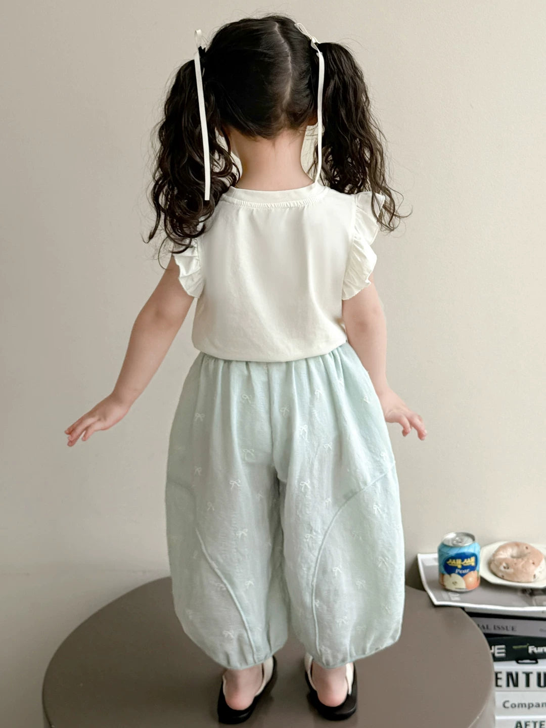 【韓国風】可愛い子供服セットアップ半袖かぼちゃパンツ