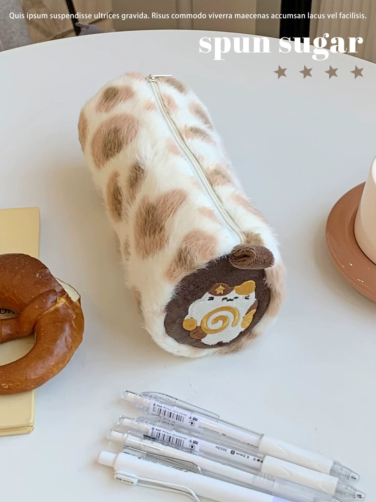 シャムネコミケネコかまぼこ型ぬいぐるみペンケース大容量筆箱オリジナルデザインギフト