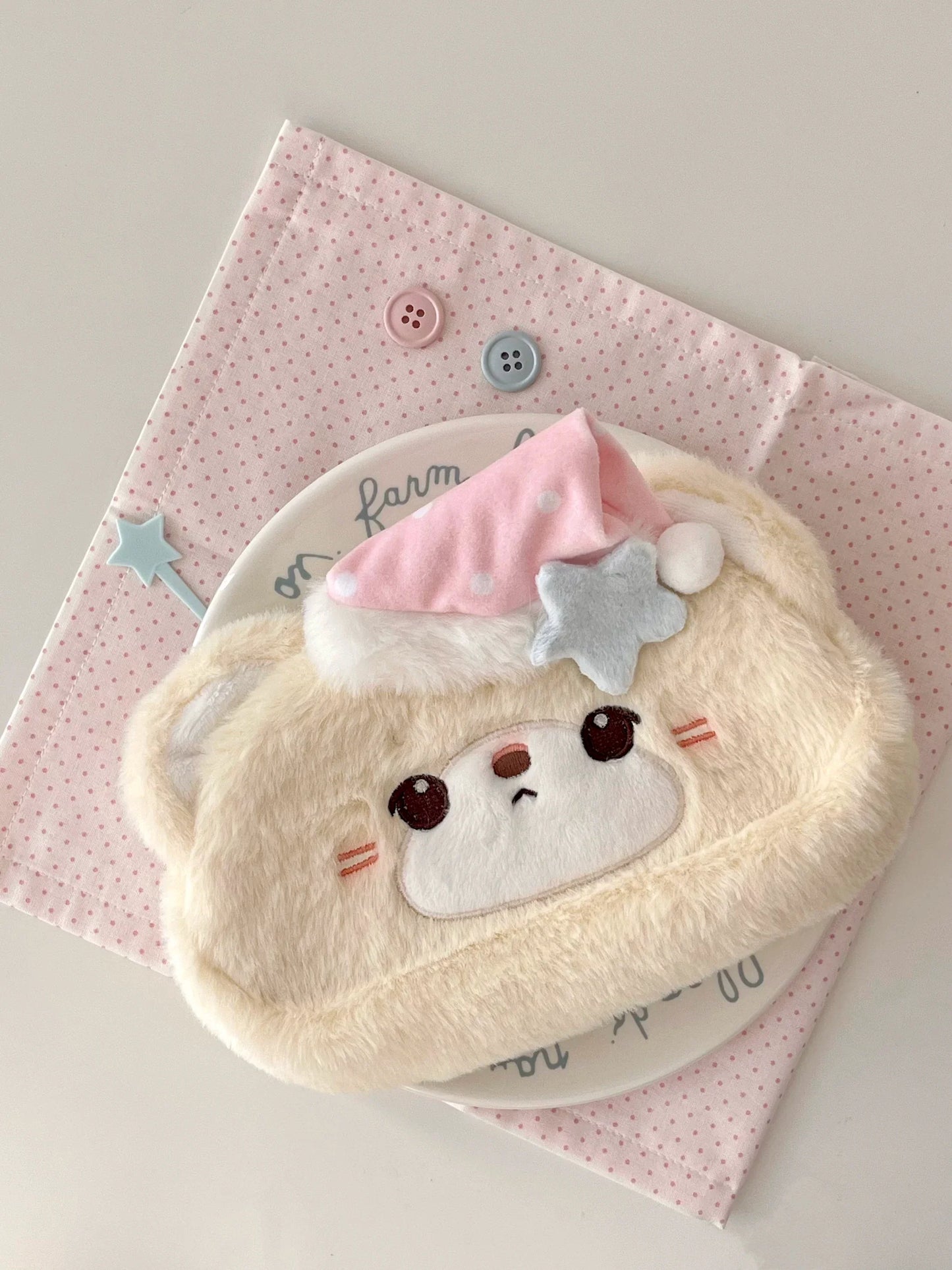 夢心地もこもこアニマルペンケース大容量収納コスメポーチ自分ご褒美ギフト