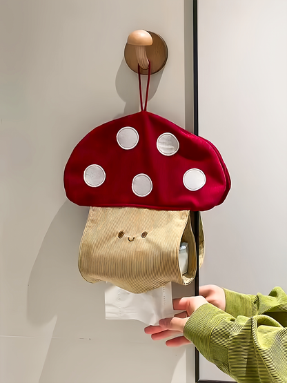 お部屋改造キノコ型壁掛けティッシュケース可愛すぎるマッシュルームファブリックカバー