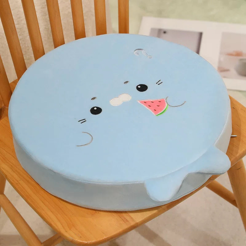 アザラシのふかふか厚手チェアクッション