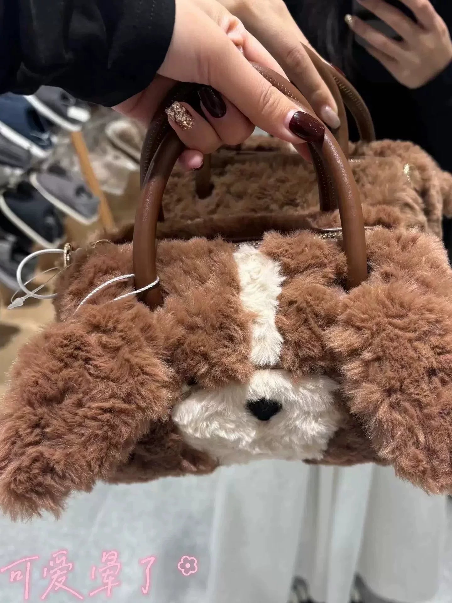 秋冬新作もこもこファーバッグ2wayショルダー手提げ