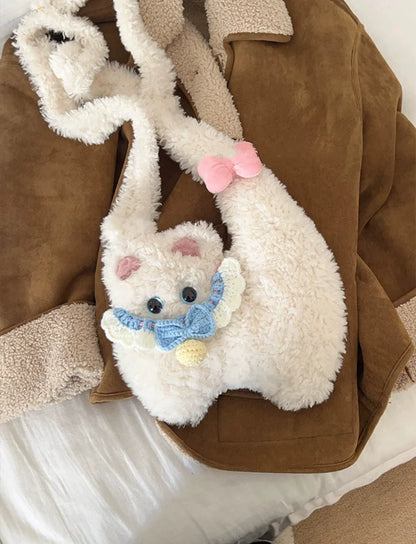 ねこぬいぐるみショルダー｜可愛い通勤斜めがけ・肩がけバッグ