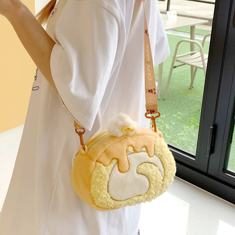 Roll cake style plush shoulder bag | A perfect gift for girls with a sweet tooth 