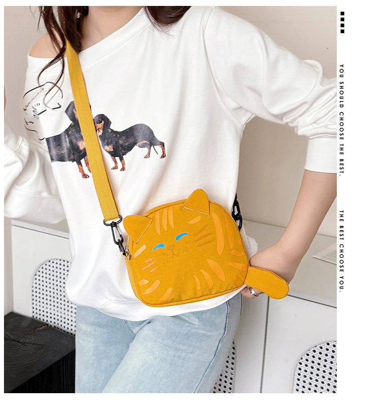 ねこキャンバスミニバッグ｜通勤にぴったりのかわいいスマホショルダー