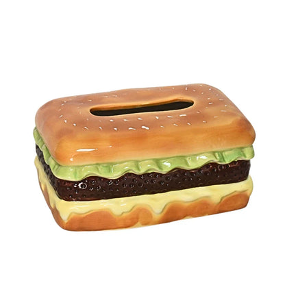 陶器製食パンモチーフティッシュケースリビング卓上可愛い高級感インテリア雑貨