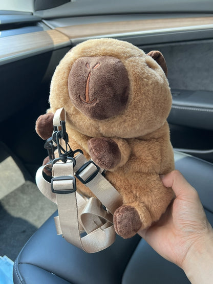 Capybara &amp; Panda Plush 2-Way Shoulder Bag | Cute Character Bag