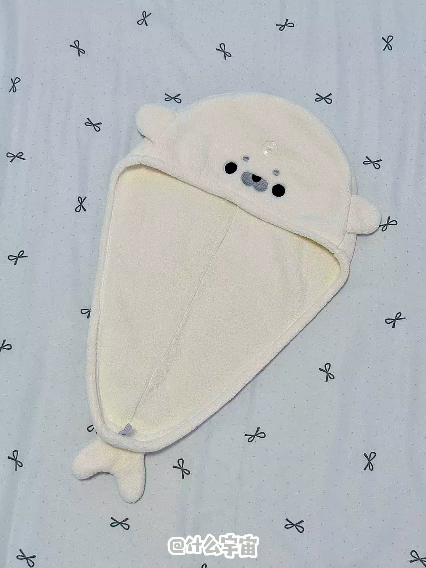 アザラシ小団子の吸水ドライキャップ