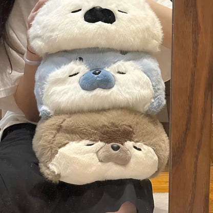 【おやすみタイムの相棒】もっちりアザラシ抱き枕｜究極の癒やしを届ける海獺ぬいぐるみ
