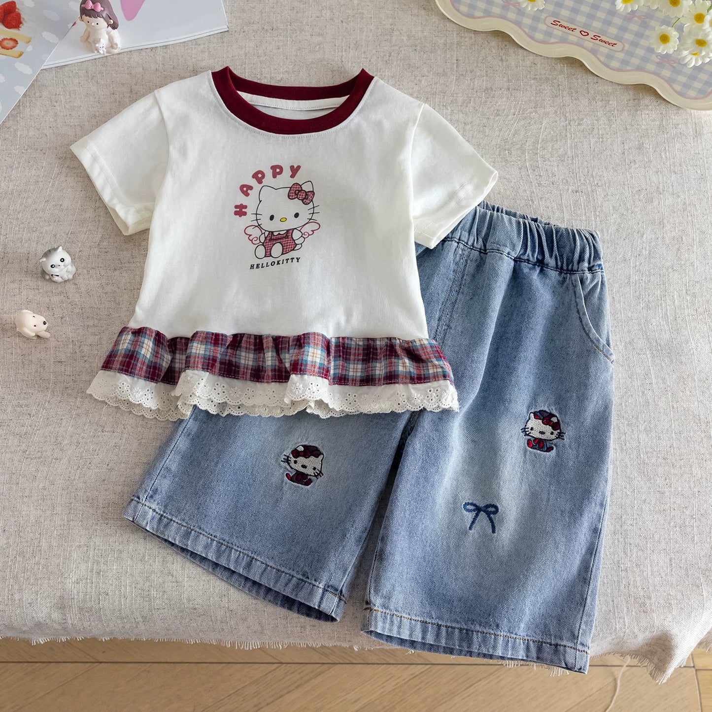 ハローキティシャツ&デニムセットアップ