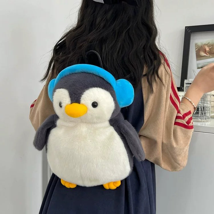 ペンギンぬいぐるみリュック｜ふわもこ可愛い子供用バックパック