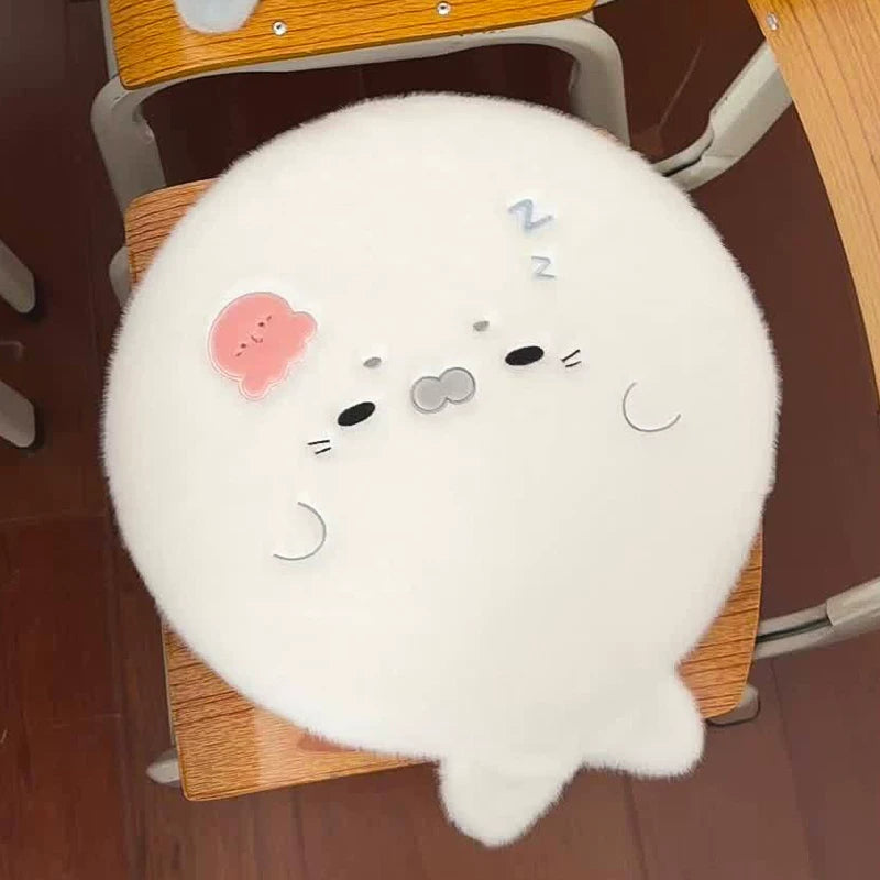 アザラシのふかふか厚手チェアクッション